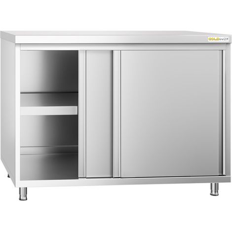 Meuble bas inox 1200x600 mm PREMIUM - GOLDINOX (1/4)