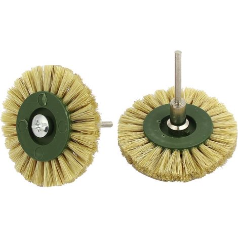 60mm Dia Kopf 3mm Schaft Kunststoffnabe Borsten Rad Pinsel Polierwerkzeug 2st (56ffd26e50d2366e7699d (1/2)