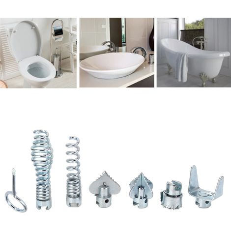 Ensemble de 7 outils utilitaires en acier au manganèse de 0,63 pouce, portables avec clé, pour le drainage des tuyaux domestiques et les têtes de coupe d'excavatrice. (1/5)