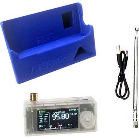 Mini radio SI4732 LSB USB AM/FM avec écran 1,9 pouce, récepteur radio ondes courtes, antenne télescopique et support 3D. (1/5)