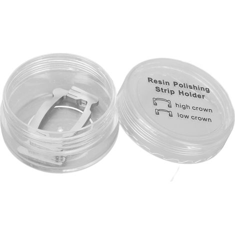 Porte-ruban abrasif dentaire 2 pièces, manche en acier inoxydable pour polissage couronne résine, outil de finition prothèse, support à bande haute et basse vitesse (1/5)