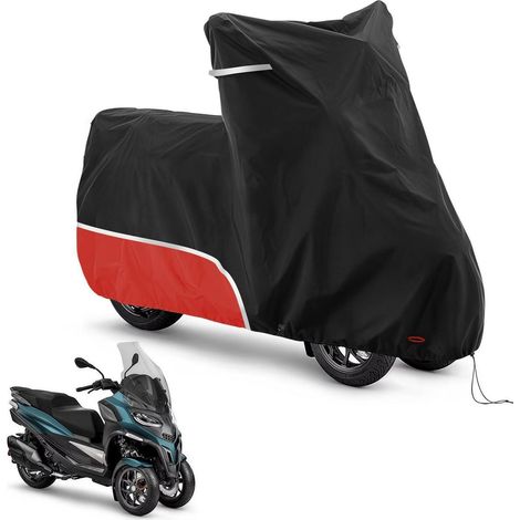 Motorradabdeckung wasserdicht für Piaggio MP3 250-530 420D Oxford Rot (1/5)