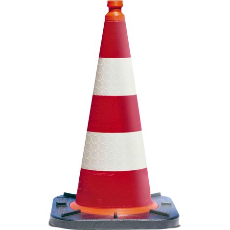 Leitkegel TL H.500mm BAST geprüft,2 Streifen G.2,9 kg,33x33cm (1/2)