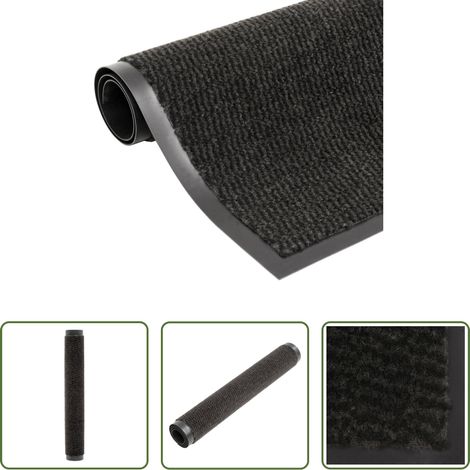 Paillasson de porte -  Paillasson touffeté 60x180 cm Noir (1/5)