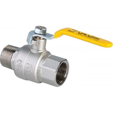 Robinet à bille de gaz nickelé avec levier en aluminium (DAI) (version N-W) ORI