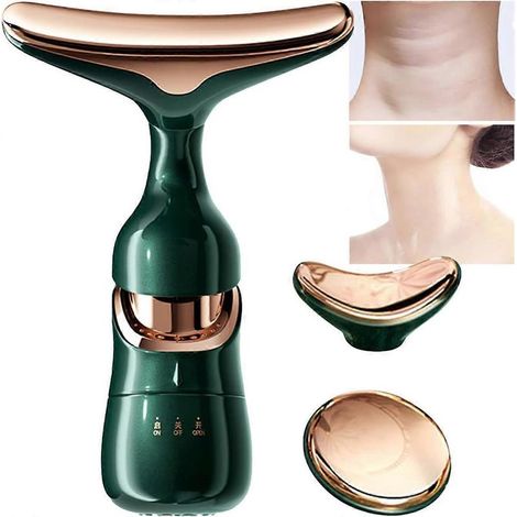 Appareil de massage facial - Masseur à vibrations 4D pour le remodelage du visage Masseur visage et cou pour les soins de la peau - Pour le contour des yeux, le front, le corps, le bien-être et les v (1/5)