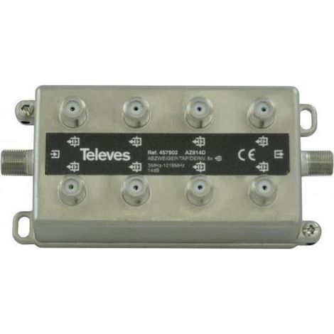 Répartiteur télévisuel Televes az814d 8 sorties 5-1218 MHz