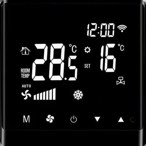 Thermostat Numérique Noir, Protection IP56, Alimentation AC220V, Puissance de Charge 200, Contrôle Température Intelligent pour Chauffage et Climatisation – Idéal pour Maison et Bureau (1/5)