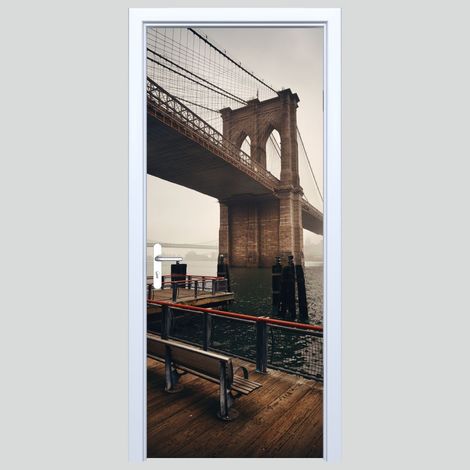 Adhesivo de tela para puerta del Puente de Brooklyn 227PD