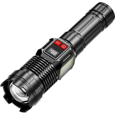 Lampe torche longue portée puissante avec faisceau large et affichage numérique (1/5)