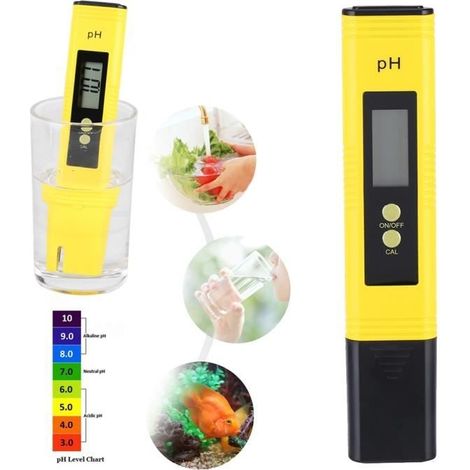 Digitaler pH-Tester, tragbares digitales pH-Meter für Aquarium, Schwimmbad und Wasser (1/4)