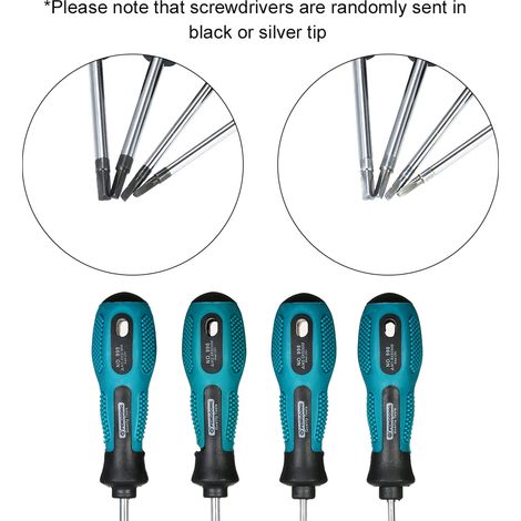 Juego de destornilladores magnéticos de precisión PENGGONG de 4 piezas para reparación de electrodomésticos (punta negra o plateada aleatoria) (1/2)