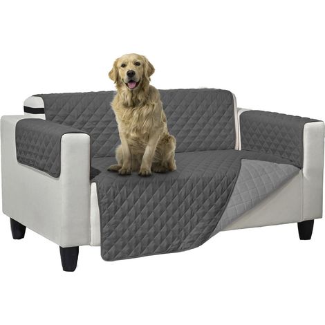 Copridivano Trapuntato Queen Antimacchia Double Face Grigio-Grigio Chiaro, misura4 PosticoloreGrigio-Grigio Chiaro