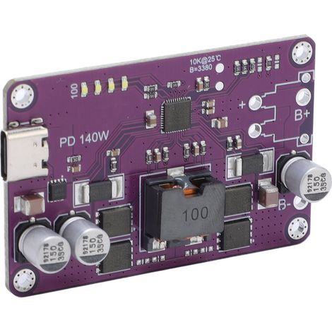 Module intégré de charge/décharge série 5, alimentation boost de batterie 140 W, carte PCB compatible avec les protocoles d'entrée/sortie de charge rapide PD3.1 (1/5)