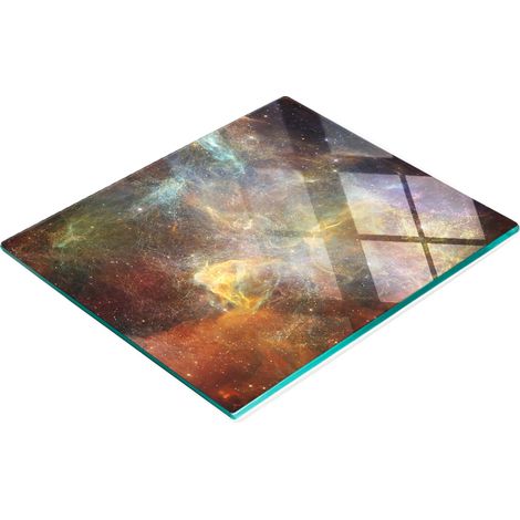 Vassoio da portata in vetro temperato con grafica Kosmos 60x52 cm (1/5)