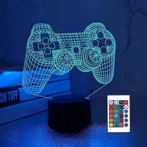 3d Gamepad Lamp Game Console Night Light 3d Illusion Lamp For Kids, 16 Colors Changing With Remote, Gaming Room Gamer Gift, Kids Bedroom Decor
