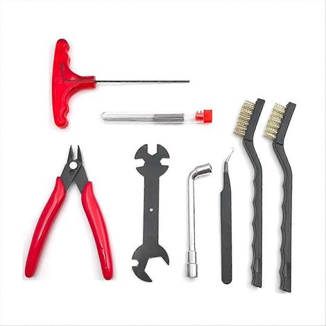 Kit d'outils de nettoyage de buses pour imprimante 3D - Accessoires pour imprimante 3D - Outil de démontage de buse avec embout de nettoyage (1/5)
