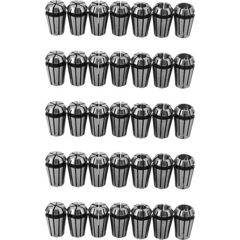 35Pcs 1-7Mm ER11 Pince à Ressort pour Outil de Tour de Gravure et de Fraisage CNC (1/5)