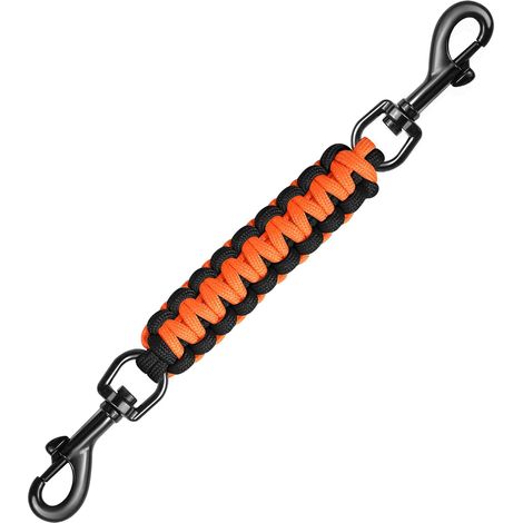 Clip de sécurité pour collier de chien avec deux fermoirs, ceinture de sécurité faite à la main pour harnais, colliers et connecteurs de harnais sans tirer (1/5)