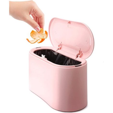 Cestino con sensore di movimento, robusto cestino da piano cucina, mini cestino da scrivania, cestino da tavolo, cestino in plastica per il bagno. (1/5)