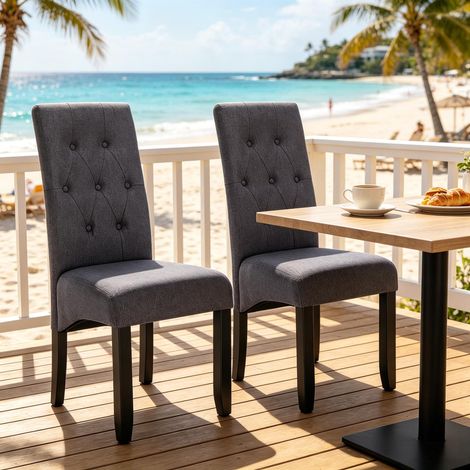 Tabourets de cuisine et chaises haut de gamme pour salle à manger, réception, coiffeuse et salon – 2 pièces (1/4)