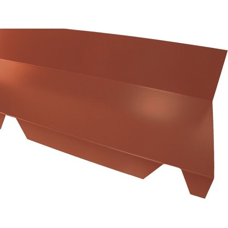 Cumbrera dentada de pared para panel sándwich 1045 - L 2100mm - Rojo 8012