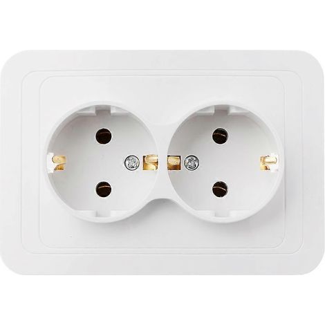 Prise de courant domestique ou industrielle double terre 220 V/16 A 118 x 80 mm (1/5)