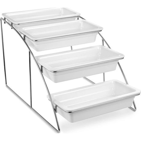 Présentoir Buffet Inox pour 4 Bacs GN 1/3 - Pujadas
