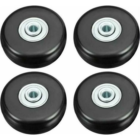 INHHUB Suitcase Wheels, Heavy Duty 50mm Luggage Repair Wheels, Universal Silent Rubber Replacement Swivel Wheels, Set of 4 Replacement Wheels for Suitcases (1/5)