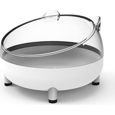 Cat Bowl Cat Ears Shape Transparent Slanted Cat Dish Food Bowl Tilted Cat Bowl for Puppy (1/5)