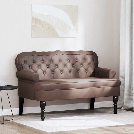 Chesterfield Bank Braun 119,5 x 64,5 x 75 cm Kunstleder