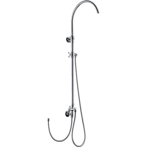 PaulGurkes Douche Nostalgie Chrom Ensemble de Douche Murale