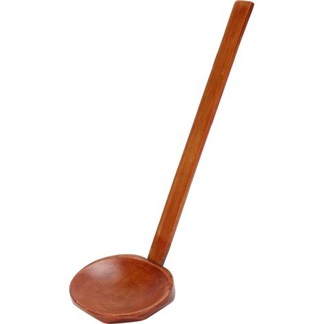 Designer-Suppenlöffel aus Holz, langer Griff aus lebensmittelechtem Material, ideal für Eintöpfe, Ramen und Nudeln. (1/5)