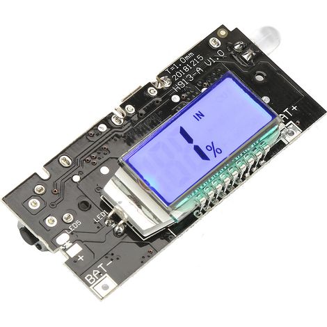 Dual-USB-Powerbank (5 V, 1 A, 2,1 A) mit 18650-Lithium-Akku-Ladegerät und DIY-Modul mit LCD-Display (1/5)