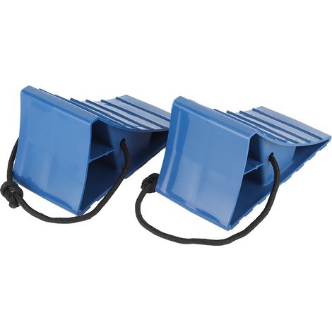 Deux cales de roue portables en caoutchouc/butées de pneus antidérapantes, adaptées aux voitures, remorques, camping-cars et motos. (1/5)