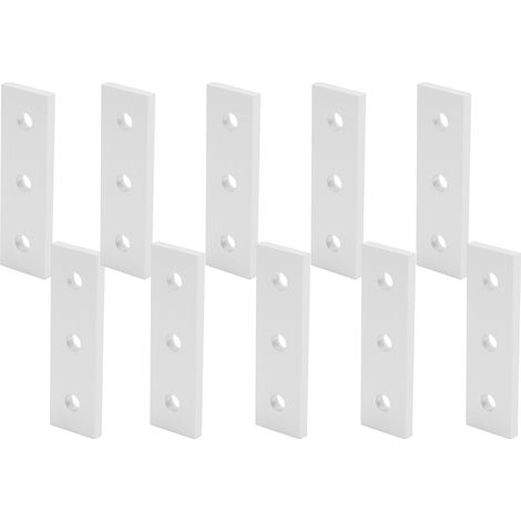 10 Stück flache Aluminium-Verbindungsplatten, flache gerade Reparatur-Verbindungsplatten, 2020-3-Loch (1/5)