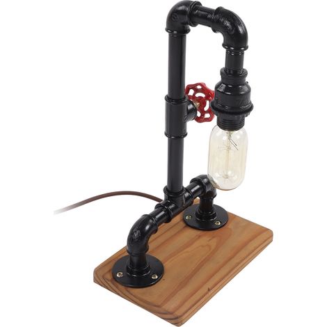 Lampe de table décorative LED style rétro, inspirée des tuyaux d'eau, idéale pour une chambre ou un restaurant (220 V UE). (1/5)