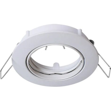 Anneau encastré circulaire inclinable blanc 83 x 83 mm Anneau pour spot encastré
