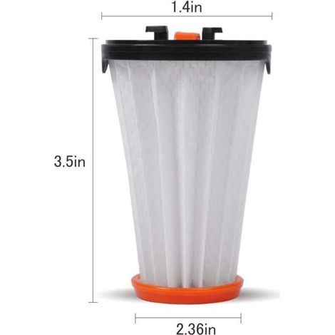 Paquete de 3 filtros de repuesto compatibles con aspiradoras sin bolsa AEG y Electrolux, modelos Rapido y Ergorapido (referencia EF144/AEF144). (1/3)