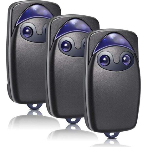 [JAMAIS UTILISÉ]Télécommande de porte 3 pièces, télécommande de porte de garage 433,92 MHz compatible avec Flo2r-s, FLOXIR FLOXIR FLOX2R OXYGÈNE OX2, 2 canaux