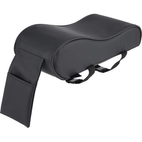 Housse universelle en cuir pour accoudoir de voiture, housse de tapis de coussin en mousse à mémoire de forme avec poche pour téléphone portable (1/5)