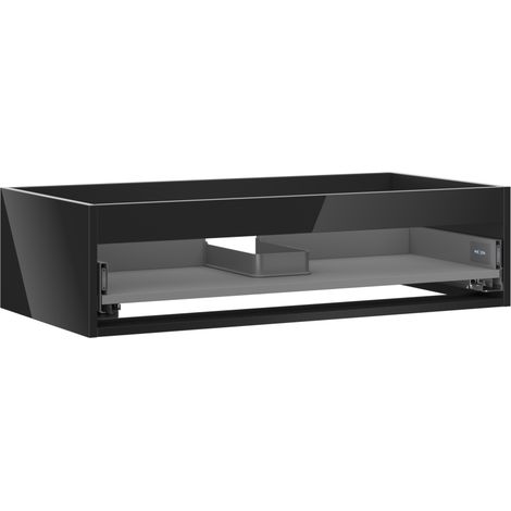Mexen Box-A meuble sous-lavabo 90 cm, 1 tiroir, noir brillant - 91AX0-0900-235-1-70 (1/4)