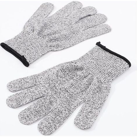Cut-resistant kitchen gloves, size L – protective gloves for optimal protection against everyday cuts. Suitable for kitchen knives, gardening, and DIY projects. Pack of three. (1/5)