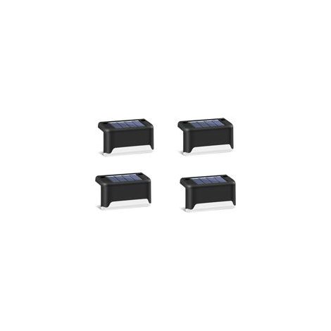 Lampes solaires pour décoration paysagère, noires (4 lampes blanches) (1/3)