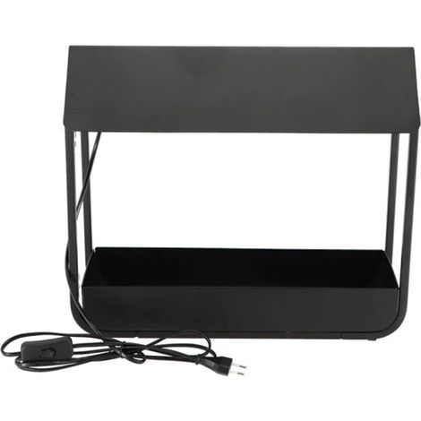 Lampe de Croissance Serre Noire - LED Minuterie - 42,9 x 17,4 x H 36,9 cm - Livraison gratuite