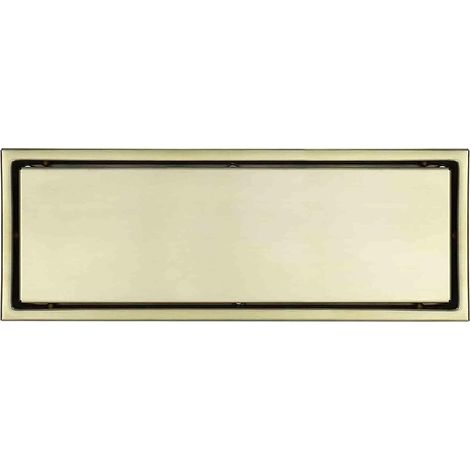Desagüe de suelo rectangular lineal de acero inoxidable para ducha con accesorios de desagüe. (1/5)