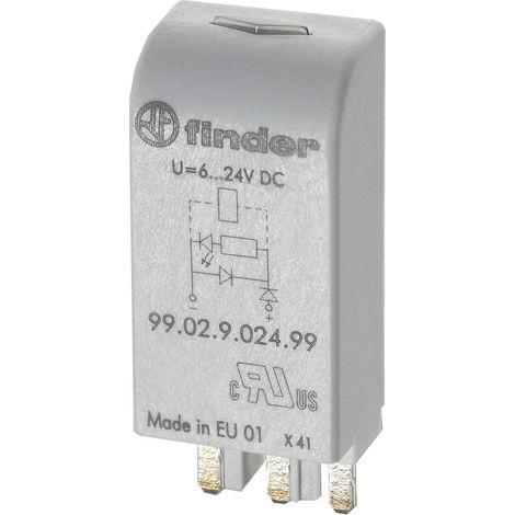 Finder Module enfichable avec LED 99.02.0.024.59 Couleur d'éclairage (ampoule LED): vert Adapté pour