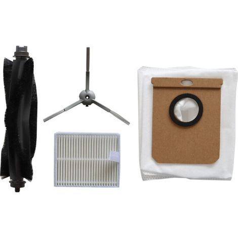 Compatible avec les accessoires de balayeuse eufy L50/L60 : brosse rotative, brosse principale, brosse latérale, grille filtrante, élément filtrant, sac poubelle, sac à poussière. (1/4)