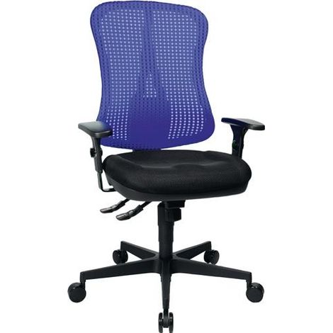 Chaise de bureau pivotante Head Point SY avec mécanisme synchronisé, bleu/noir, réglable de 390 à 510 mm (1/3)