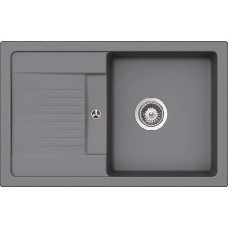 Schock Einbauspüle Cristalite Lima D-100 S A GCR Croma Exzenterbedienung (1/2)
